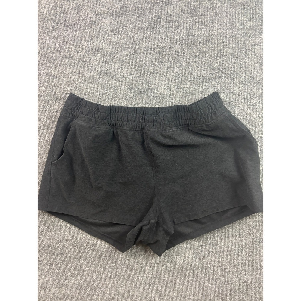 Beyond Yoga Shorts Womens Large Black Heathered Space Dye Athletic Lounge SD5060